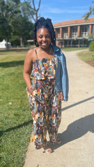 Kendra Jumpsuit| Front View w/ Jacket