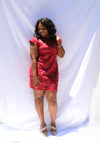 Veronica Smeared Black Cherry Mini Dress - Toni & Tucker Co
