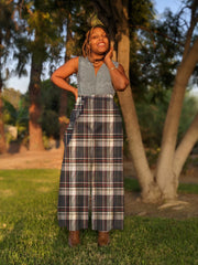 Emani Plaid Power Jumpsuit - Toni & Tucker Co