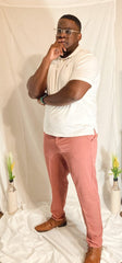 Tucker Athletic Tailored Slim Fit Pant-Dusty Rose- Side View 2