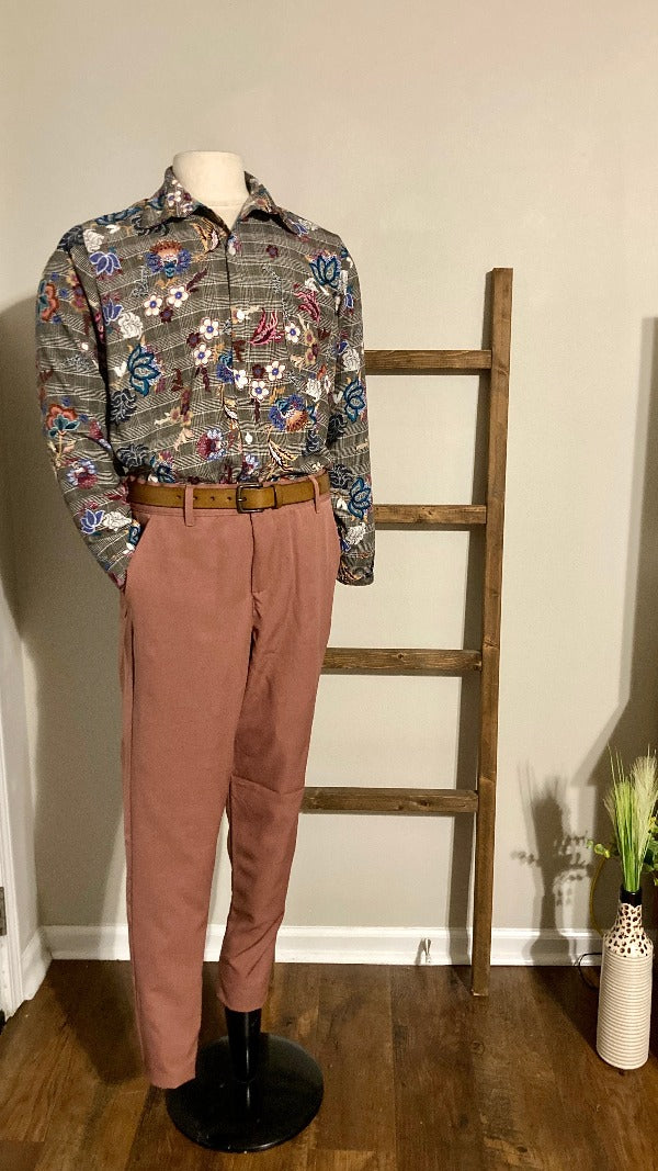 Tucker Wild Flower Print Shirt- Front View