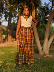 Emani Plaid Power Jumpsuit - Toni & Tucker Co