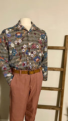Tucker Wild Flower Print Shirt- Front Detail View