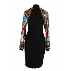 Regine Raglan Dress  w/ Printed Sleeves - Toni & Tucker Co